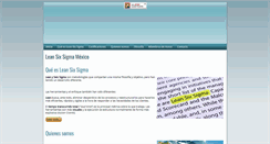 Desktop Screenshot of leansixsigmamexico.com